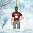 thumbnail image 4 of Personalized Softball Ornament Christmas Tree Decoration Custom Softball Christmas Ornament 2D Shape Flat Softball Lover Gifts Beginner Softball Players Ornament Gift (Softball 6) - 3178 (Orange), 4 of 9