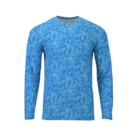 Paragon B14271257 Belize Sublimated Long Sleeve T-Shirt, Blue Water - 2XL