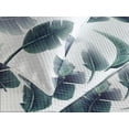 thumbnail image 3 of Ambesonne Leafy Design Quilted Coverlet 3 Pcs, Boho Tropical Leaves, Queen Size, Dark Teal Ivory, 3 of 4