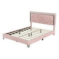 thumbnail image 5 of Pink 3-Piece Bedroom Set Queen - LED Bed Frame with Nightstands - Bedroom Decoration - Comfort & Storage Solution, 5 of 5