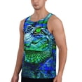 thumbnail image 2 of Salouo Colorful Stained Glass Crocodile for Men's Tank Tops,Sleeveless Muscle Shirts for Men Quick Dry Workout Tank Top Gym Muscle Tee Fitness Bodybuilding Sleeveless T Shirt-Large, 2 of 7