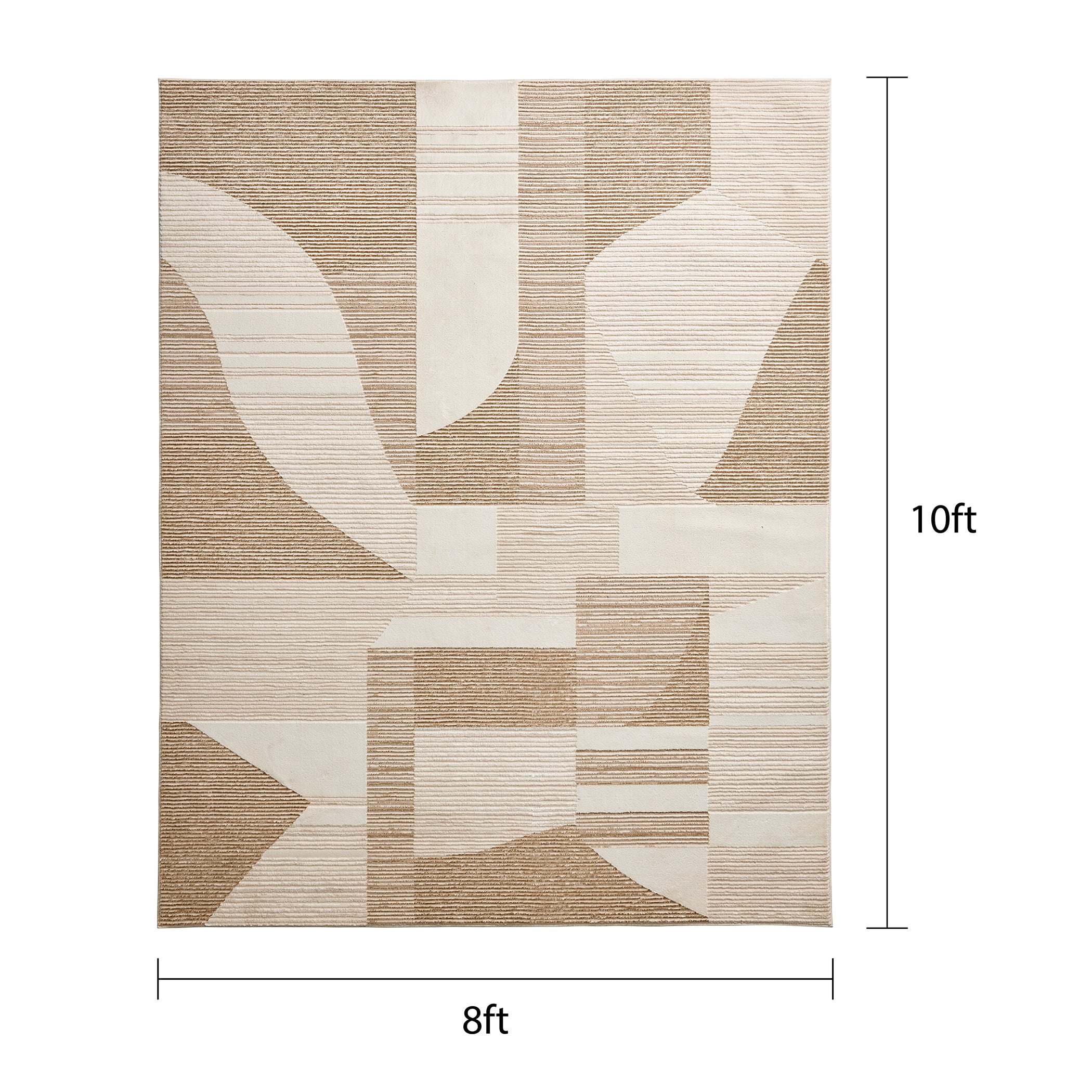 Better Homes & Gardens Neutral Modern Shapes Abstract Indoor Area Rug, 7'10"x10'