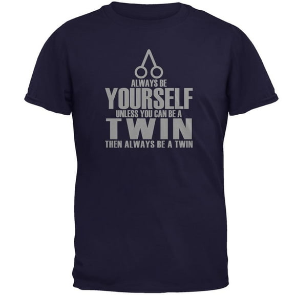 Always Be Yourself Twin Mens T Shirt Navy LG