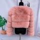 thumbnail image 4 of Chaqueta gruesa de piel sintética para mujer, abrigo corto, cálido, liquidación, moda de invierno, 4 of 5