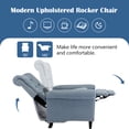 thumbnail image 6 of Pushback Linen Tufted Recliner Single Sofa with Nailheads Roll Arm for Living Room, Bedroom, Office, Blue, 6 of 8
