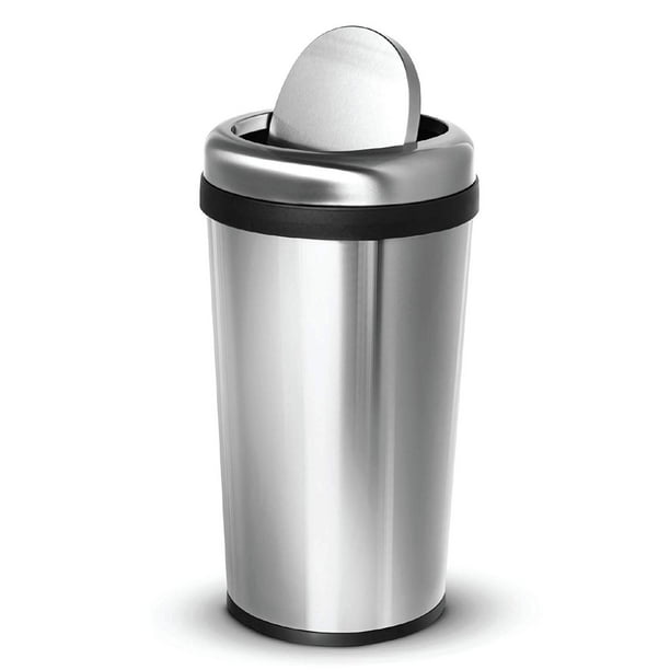 Home Zone Living 12 Gallon / 45 Liter Kitchen Trash Can, Stainless