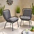 thumbnail image 4 of Patio Furniture Sets, Mccaskill Patio Chair with Cushions (Set of 2), Grey Outdoor Dining Sets,Iron+Plastic Outdoor Furniture Sets, Garden & Outdoor & Patio Furniture Patio Furniture Sets Mccaskill P, 4 of 15
