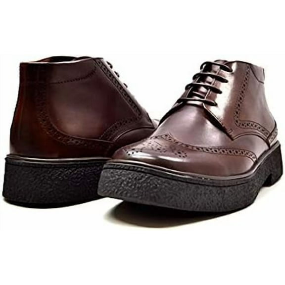 British Collection Playboy Classic Wingtip Chukka Black Leather Boot