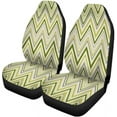 thumbnail image 2 of FMSHPON Set of 2 Car Seat Covers Zag of Green Stripes Zig Pixel Abstract Block Chevron Universal Auto Front Seats Protector Fits for Car,SUV Sedan,Truck, 2 of 5