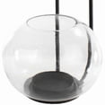 thumbnail image 3 of Benjara BM209798 Metal Frame Wall Sconce with Round Glass Hurricane, Black & Clear, 3 of 5