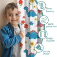 thumbnail image 3 of Blackout Kids Curtains,White Cartoon Dinosaurs Flowers Pattern Childrens Insulated Curtains Set Of 2,Bedroom Essentials,Toddler Room Decor 42"x63", 3 of 5