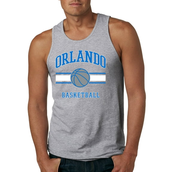 Wild Bobby City of Orlando Basketball Fantasy Fan Sports Mens Tank Top, Heather Grey, Small