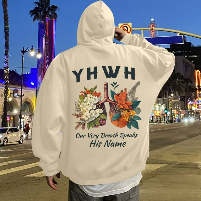 MHFRRA Sudadera con Capucha y Estampado Gráfico, Informal, Suave y Cómoda, para Uso Diario Beige