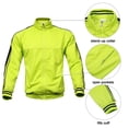 thumbnail image 3 of Men's Tracksutis 2 Piece Full Zip Running Jogging Sweatsuits Set with Drawstiring-Limen Green，5XL, 3 of 5