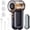 Black-Gold, variant on Homtronics 2-in-1 Electric Fabric Shaver & Lint Remover, 2000mAh Rechargeable Sweater Defuzzer with 6-Blade, 3-Speed, LED Display, Lint Brush, Black