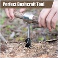 thumbnail image 4 of Bushcraft - Taladro De Mano De Acero Al Carbono, Taladro Manual De Barrena, Broca De Supervivencia Manual Portátil, Herramienta De Perforación De Madera De Supervivencia Autorroscante Para Acampar Al Muyoka Hogar, 4 of 7