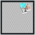 thumbnail image 2 of PinPix 20x20 Custom Cork Bulletin Board Quatrefoil Lt Grey Poster Board Has a Fabric Style Canvas Finish, Framed in Quatrefoil Lt Grey, by ArtToFrames (PinPix-582), 2 of 6
