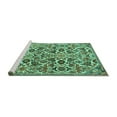 thumbnail image 2 of Ahgly Company Machine Washable Indoor Rectangle Persian Turquoise Blue Traditional Area Rugs, 8' x 12', 2 of 4