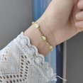 thumbnail image 1 of Pulseras coreanas elegantes con incrustaciones de diamantes de imitación, pulsera con dije de flor de Color dorado para mujer, accesorios de joyería de moda, regalos de fiesta Dengxun unisex, 1 of 2