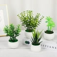thumbnail image 3 of Zhuge 3 piezas de plantas de simulación en maceta, pequeñas plantas falsas en maceta, mini plantas artificiales de escritorio (A07), 3 of 5