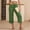 #Green, variant on Women's Fashionable Casual Solid Color Loose Capris with Pockets,Green,Size XXL