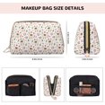 thumbnail image 2 of Cartoon Cute Alpaca Leaf Flower Makeup Bag, Large Capacity Travel Cosmetic Bag for Women Girls- Travel Toiletry Bag Leather Portable Waterproof Makeup Case Organizer with Handle, 2 of 4