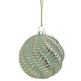 thumbnail image 2 of Northlight 4" Green and Gold Glass Ball Christmas Ornament, 2 of 5