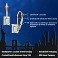 thumbnail image 2 of Gem Stone King 14K Yellow Gold White Zirconia Leverback Earrings for Women | 1.32 Cttw | Gemstone Birthstone | Octagon 6X4MM, 2 of 6