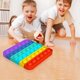 thumbnail image 3 of Push Bubble Fidget Sensory Toy Rainbow Color Silicone Anti-stress Toy for Kids Adults, 3 of 5