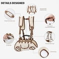 thumbnail image 4 of Dog Backpack Carrier for Small Medium Dogs, Pet Travel Carrier, Dog Front Carrier, Breathable Dog Hiking Backpack for Outdoor Walks Trips, Brown Xl, Includes Leash and Adjustable, 4 of 9