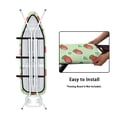 thumbnail image 4 of HELLHERO Ironing Board Covers 3 Fasteners Strawberry Pawprint Green Elastic Edge 15"x54" for Table Top, 4 of 5