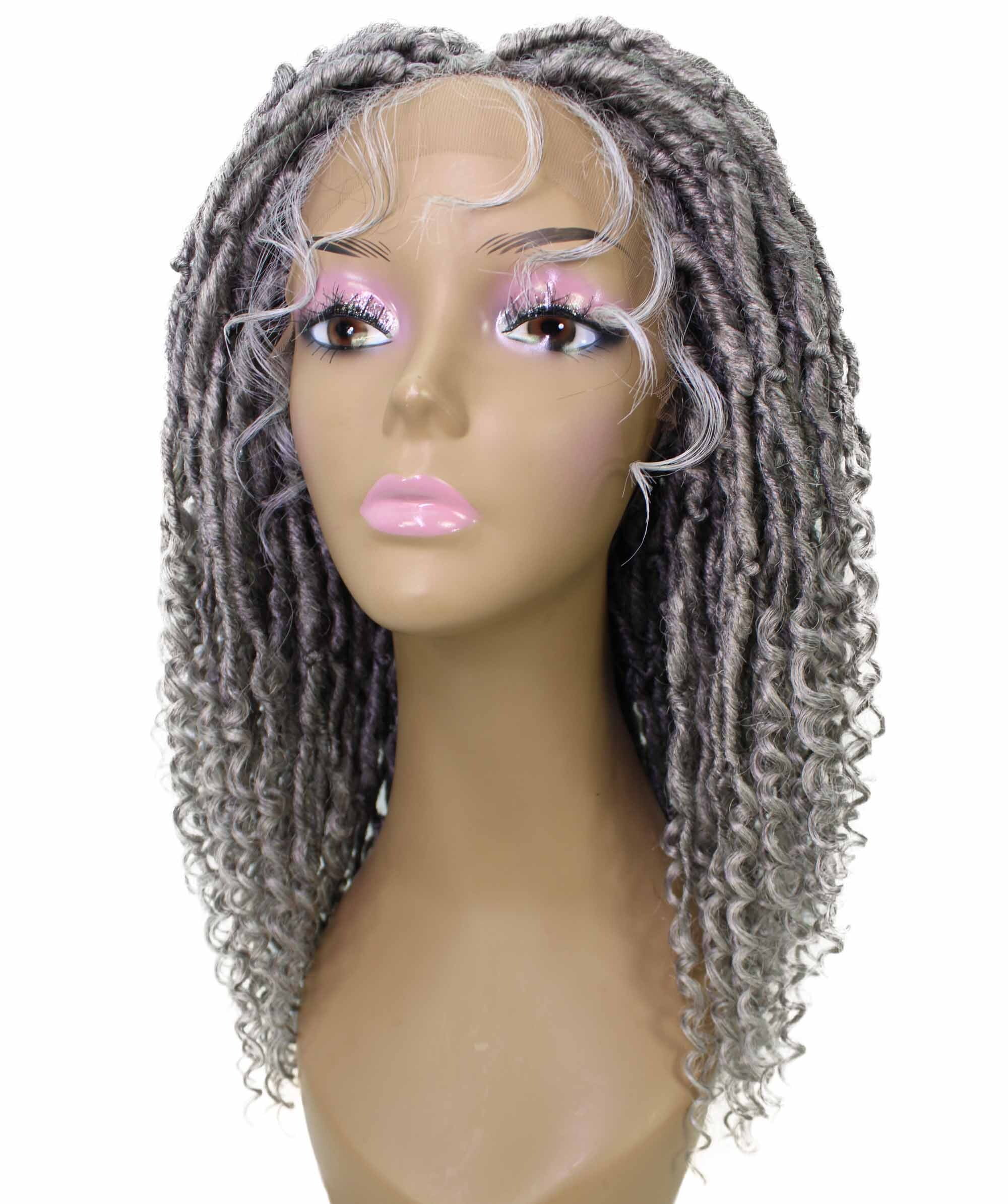 LUXLUXE Angel Curly Locs Braid Braided Women Wig, 20+ Shades of Natural, Dip Dyed & Blended Colors