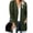 A Army Green, variant on Women V Neck Long Sleeve Full Cable Twist Chunky Knit Wood Button Dual Side Patch Pockets Mid Length Oversized Loose Cardigan A Blue 2XL