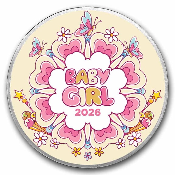 1 oz Silver Colorized Round - APMEX (2026 Baby Girl)