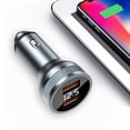 thumbnail image 1 of 36W Fast Car Charger with QC3.0 & PD Ports, Dual USB for Phone & Tablet, Intelligent Safety Protection, 1 of 9