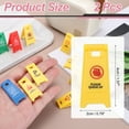 thumbnail image 2 of Uxcell Miniature Warning Sign, Please Queue Up Signs, Plastic Street Scene Model Mini Floor Caution Sign, Perfect for Dollhouse Decor Role Play Construction Toy (Yellow, 2 Pcs), 2 of 6