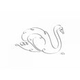 thumbnail image 2 of Mahdavi, Gholam Reza 18x15 Gold Ornate Wood Framed with Double Matting Museum Art Print Titled - Swan, 2 of 4