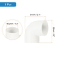 thumbnail image 2 of Codo de 90 Grados de 32mm, 8Pcs Conectores de Accesorios de Tubería, Blanco, 2 of 7
