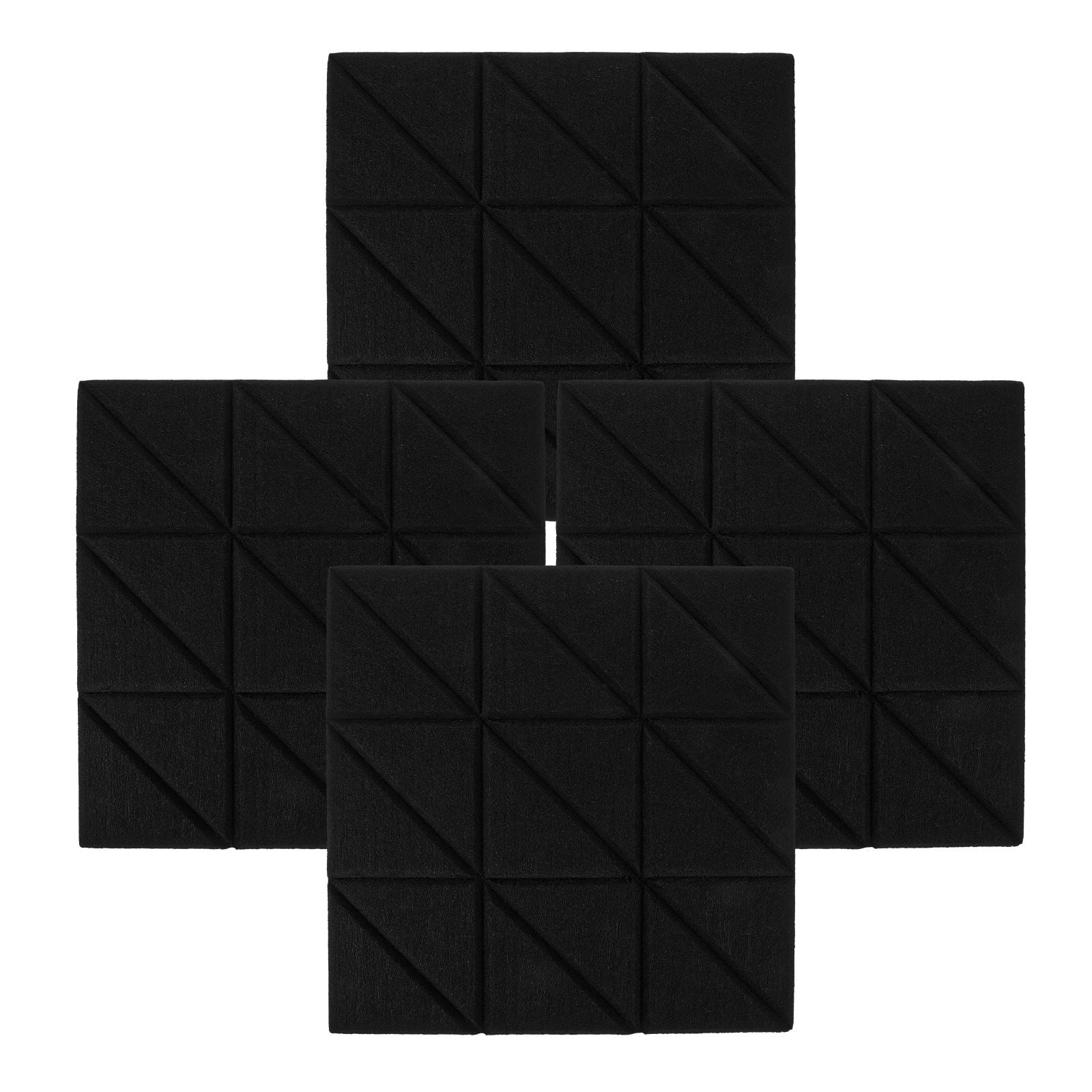Uonlytech 4Pcs Acoustic Sound Dampening Panels Black for Home Studios with Fire Resistant High Density Material