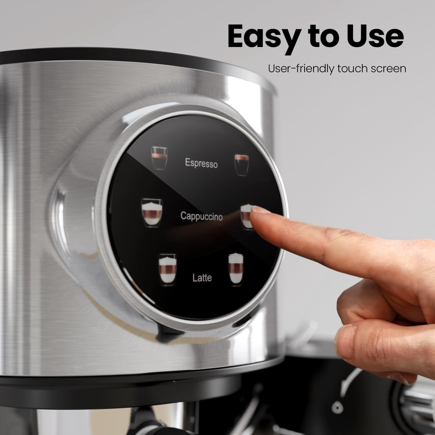 CRZOE 20Bar Espresso Machines 20Bar Automatic Espresso Machine - Pre-Infusion System, Single/Double Shot, Café-Quality Flavor