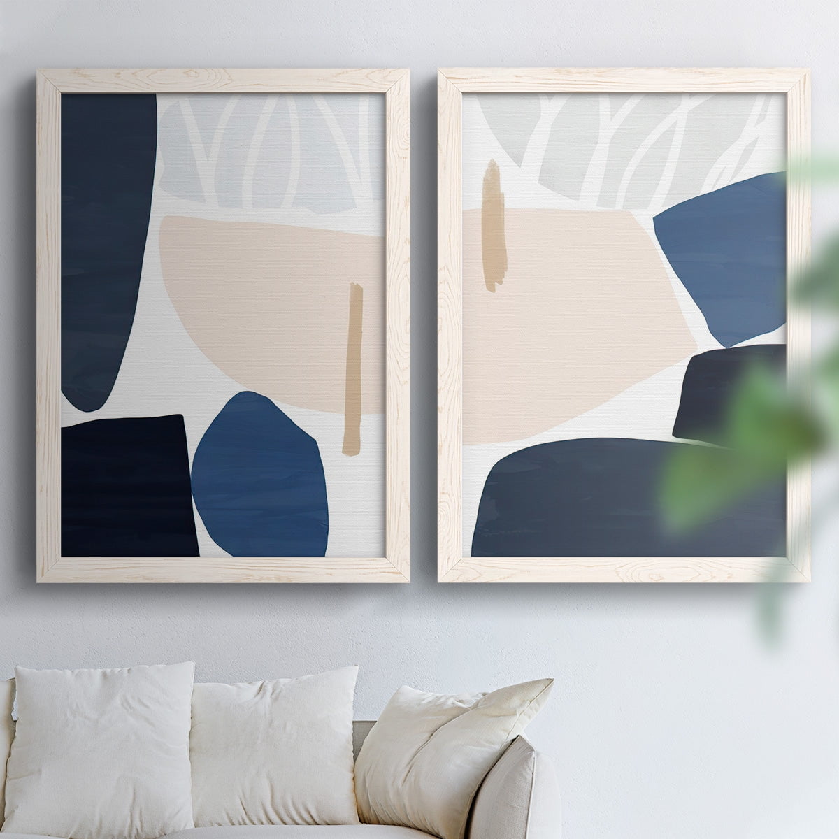 Denim and Sand I - Premium Framed Canvas - Ready to Hang