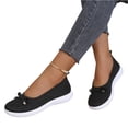 thumbnail image 4 of Domzle Women's Flat Shoes Comfortable Square-Toe Slip on Casual Dress Flats with Arch Support All-Day Standing Shoe Black, 4 of 7