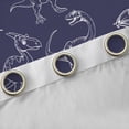 thumbnail image 4 of jejeloiu Safari Dino Dinosaur Black Out Curtains,Wild Animal Curtains Pack of 2 (42x63 Each),Deepblue White Bedroom Curtains For Kids,Luxury Bedroom Decor, 4 of 6