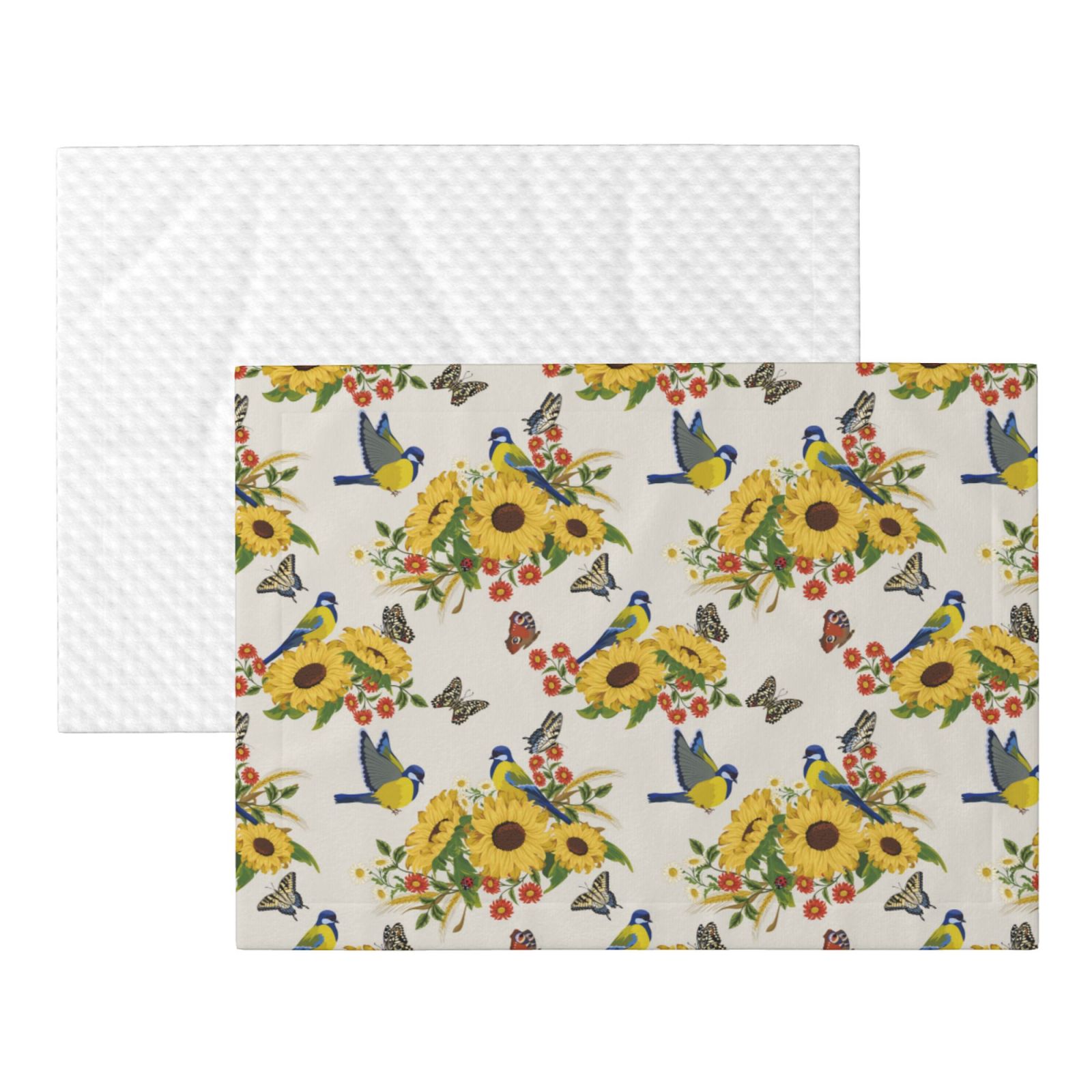 Naloa Bird Sunflowers Dog Blanket, 3 Sizes Cat Blanket for Indoor Cats Large Medium Small Dog Gifts-Medium