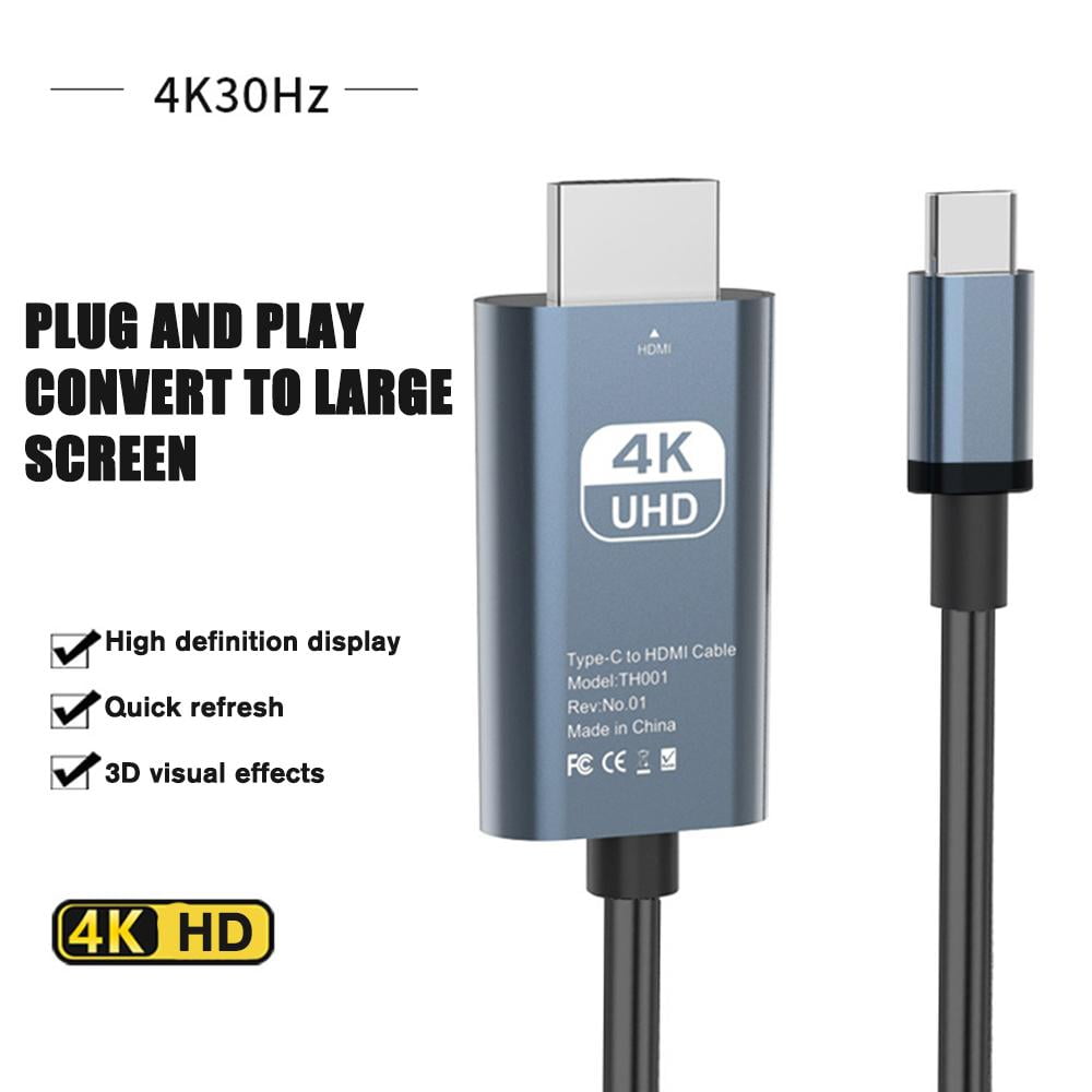 USB Type-C to HDMI HD TV Cables Adapter For Android 30Hz Projection Lines Q4S4