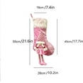 thumbnail image 3 of Christmas Stockings with Gnome, 18 Inches Large Velvet Faux Fur Christmas Stocking for Family, Xmas Holiday Party Gifts & Decoration for Fireplace, 3 of 4
