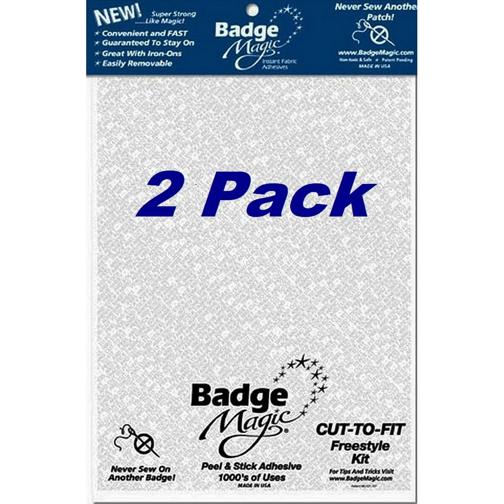 2 Pack Badge Magic Patch Attach Adhesive Boy Scouts Military Sports