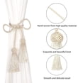 thumbnail image 3 of 4 Pcs Curtain Handmade Tiebacks Decorative Curtain Tiebacks Ropes Tie-Backs Curtain Holdbacks with Tassel for Home and office Window Drapery, 3 of 5