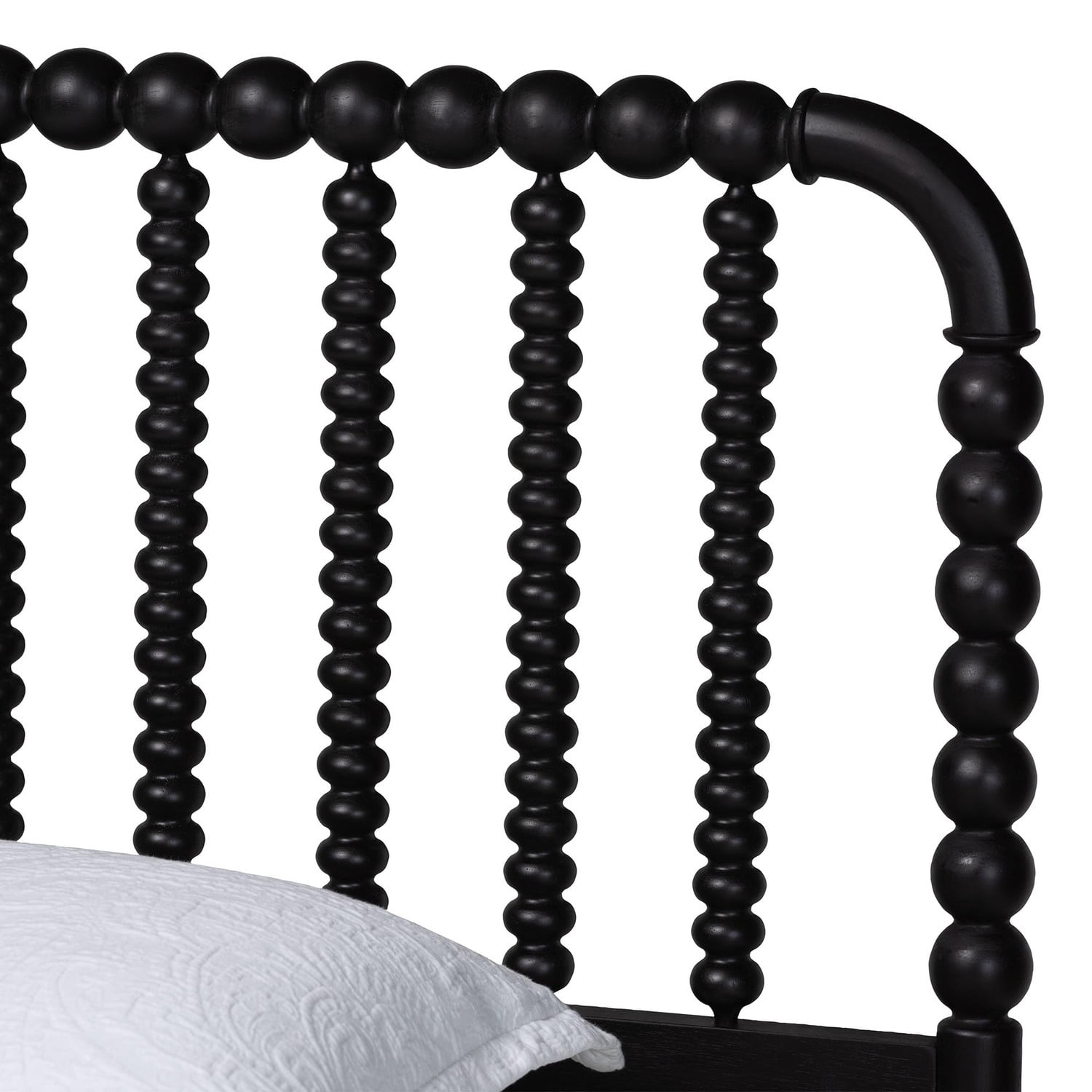Baxton Studio Lucera Mid-Century Black Twin Size Bobbin Bed