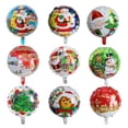 thumbnail image 2 of Decoraciones De Fiesta 1 Pieza 18 Pulgadas Redondo Adornos De Navidad Globos De Papel De Aluminio Santa Muñeco De Nieve Árbol Bola Inflables, 2 of 4